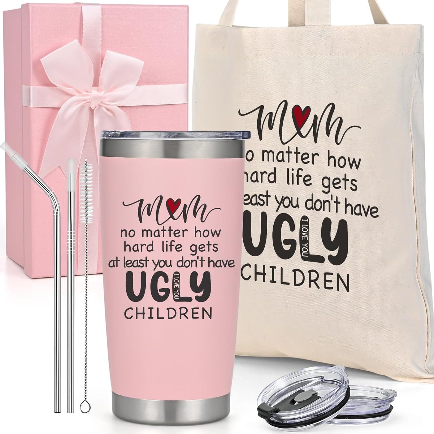 Mothers Day Gifts - 40 Oz Ugly Children Tumbler, Best Mom Wife Gifts from Daughter Son Kids, Funny Mother's Day Gift Ideas for Mom, Unique Mom Birthday Cup Gifts Ideas for Women